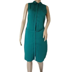 Naked Zebra teal button down collared dress